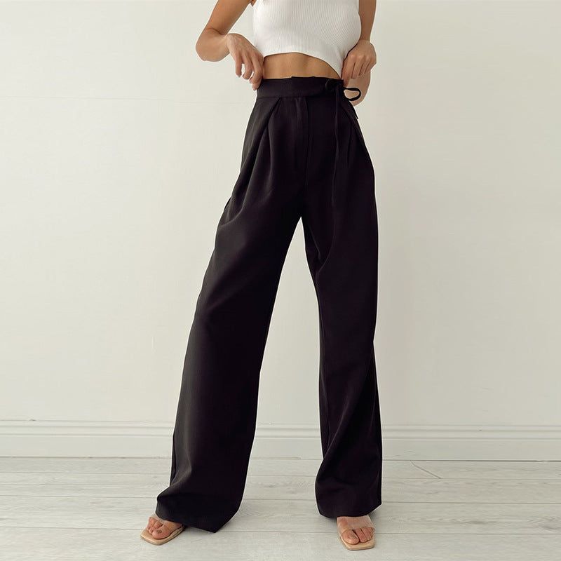 Pantalon Large à Taille Haute Chic