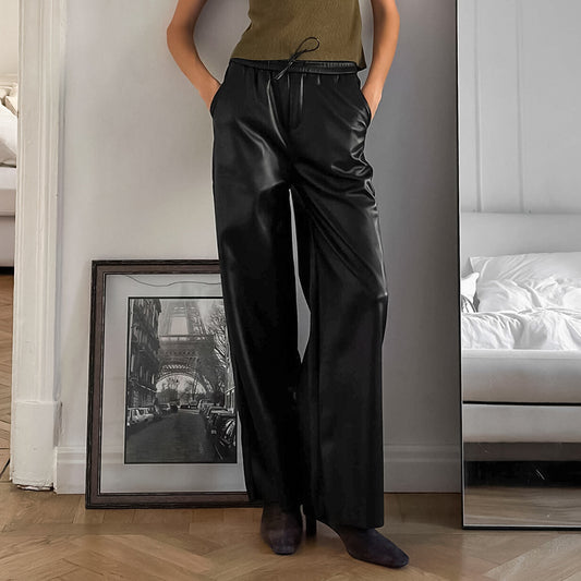 Pantalon Taille Haute Luxe