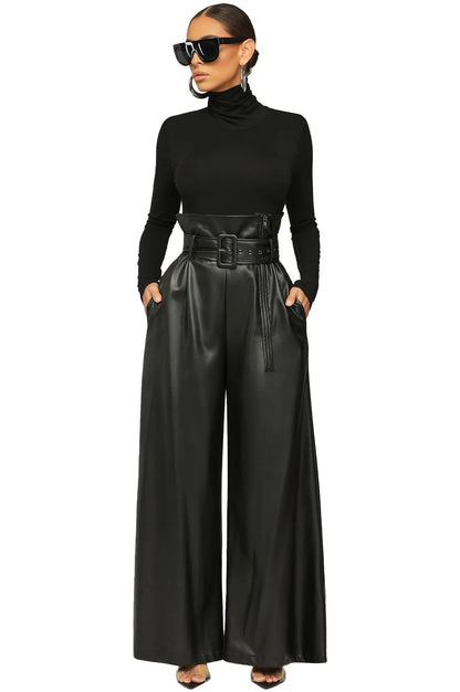 Pantalon taille haute chic