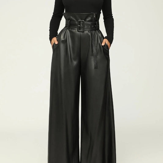 Pantalon taille haute chic